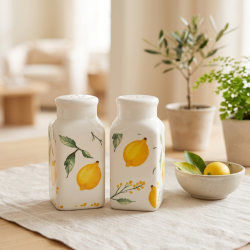 Porcelain Salt Shaker Set - 2 Pcs